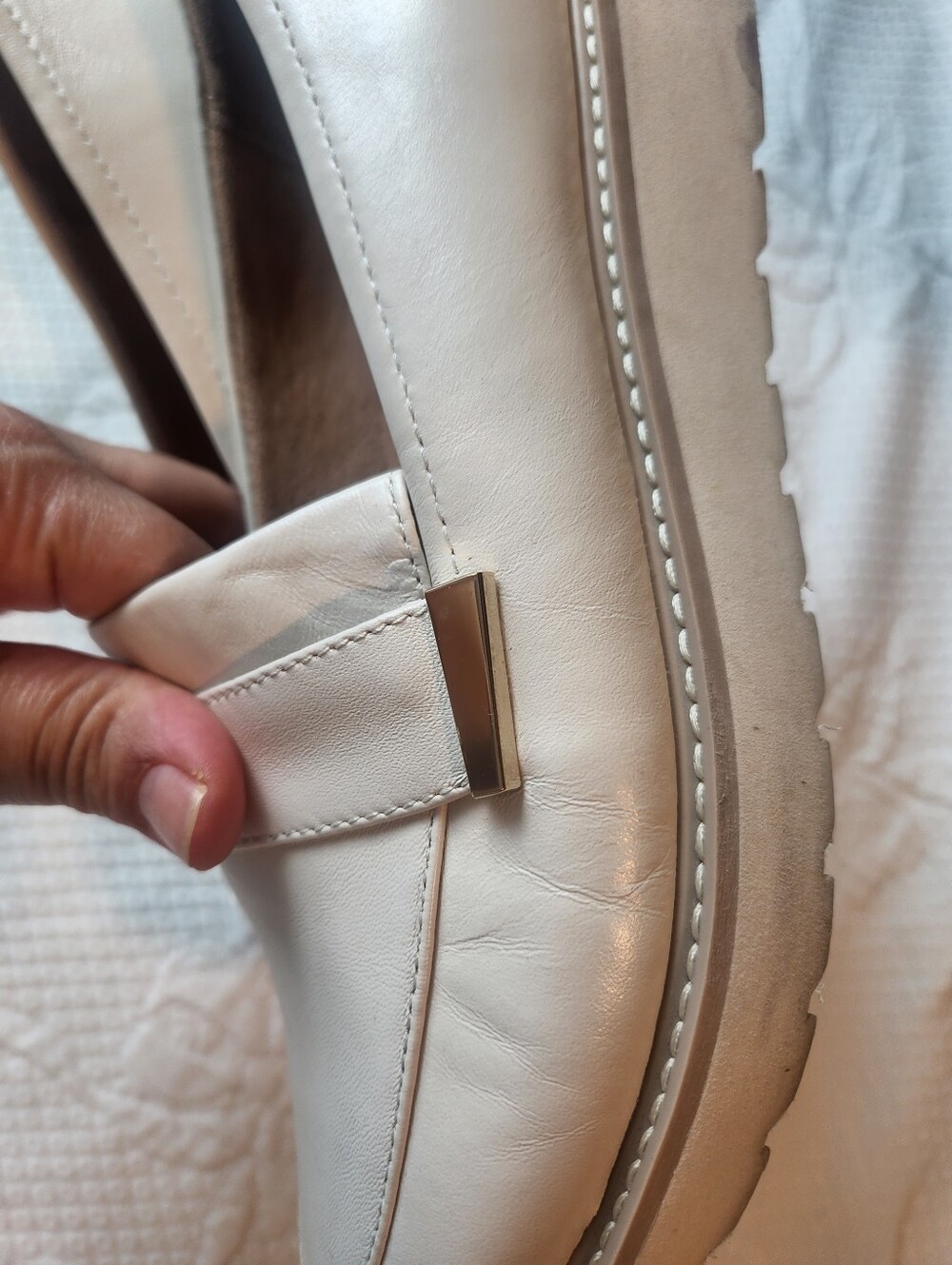 Naturalizer Cream Leather Penny Loafers - Picture 9 of 9